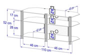 Details zu: Design TV-Rack VCM Palazzo (Hifi- und TV-Moebel)